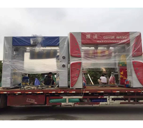 歐標(biāo)龍門7刷和國標(biāo)龍門5刷洗車機(jī)運(yùn)往安徽界首市