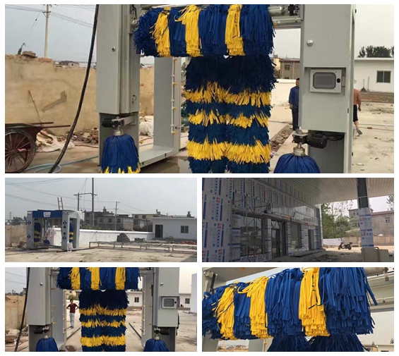 安徽阜陽(yáng)界首市徐寨加油站龍門五刷電腦洗車機(jī)安裝中 Guo際小設(shè)備