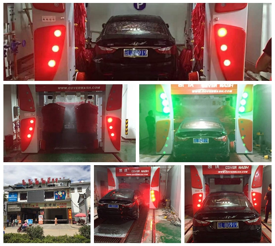 中國(guó)云南大理白族鶴慶百貨停車(chē)場(chǎng)安裝凱沃歐標(biāo)龍門(mén)7刷電腦洗車(chē)機(jī)