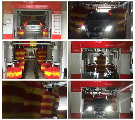 中國(guó)河南周口市鹿辦事處公安局安裝臺(tái)灣-美嘉徳隧道11刷電腦洗車(chē)機(jī)-試機(jī)中………