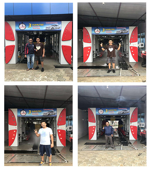 尼泊爾安裝凱沃11刷電腦洗車機(jī)！客戶非常滿意